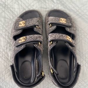 Chanel Cotton Tweed, beautiful elegant sandal
